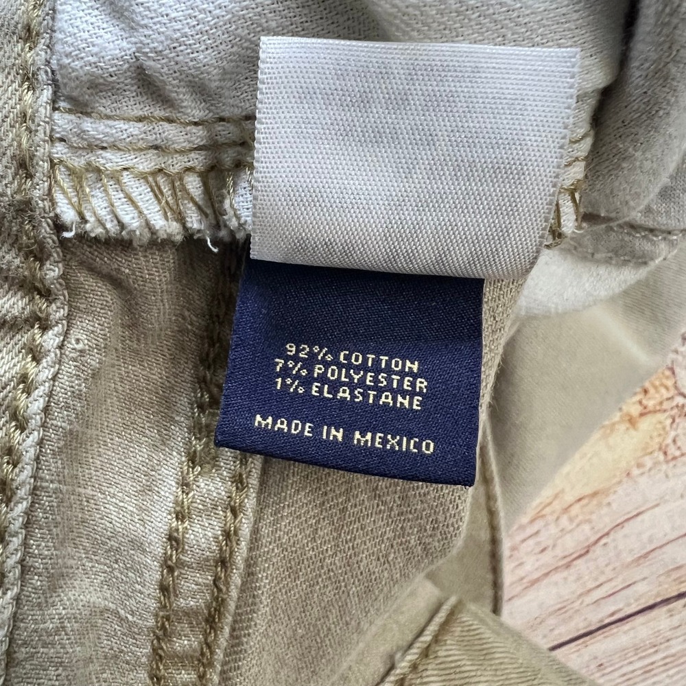 Cremieux Relaxed Straight Jeans Mens 34/30 Khaki Tan Premium Denim Stretch - Picture 8 of 9